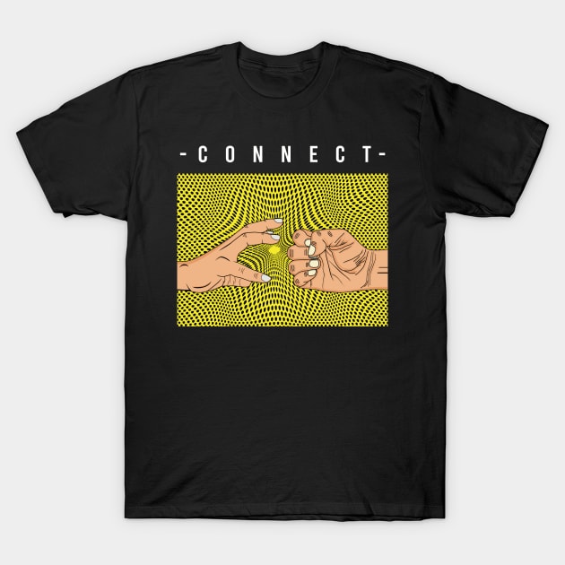 Connect Modern Art T-Shirt by RedCrunch